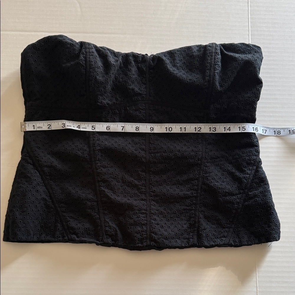 Vintage White House Black Market ,  Black Strapless Top 14 - Picture 7 of 11
